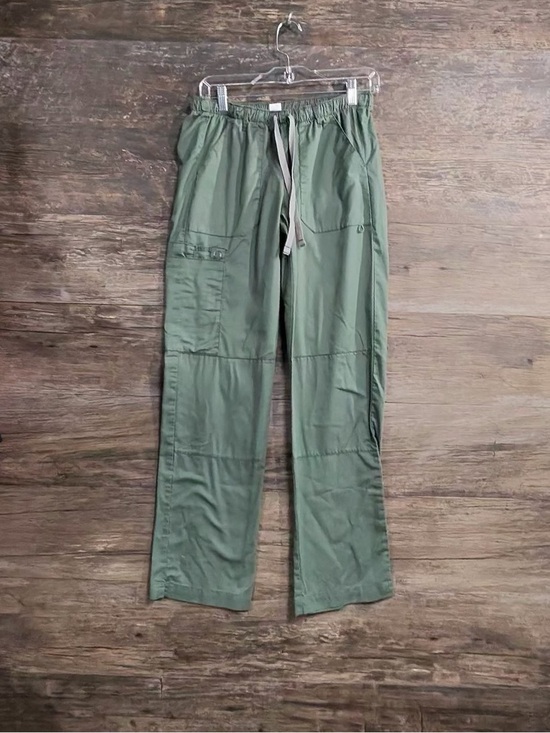 WonderWink Pants - WonderWink Olive Green Cargo Scrub Pants with Drawstring